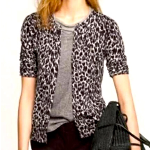 J. Crew Sweaters - 🎉HP🎉 J Crew Leopard Caryn Cardigan, Sz Small